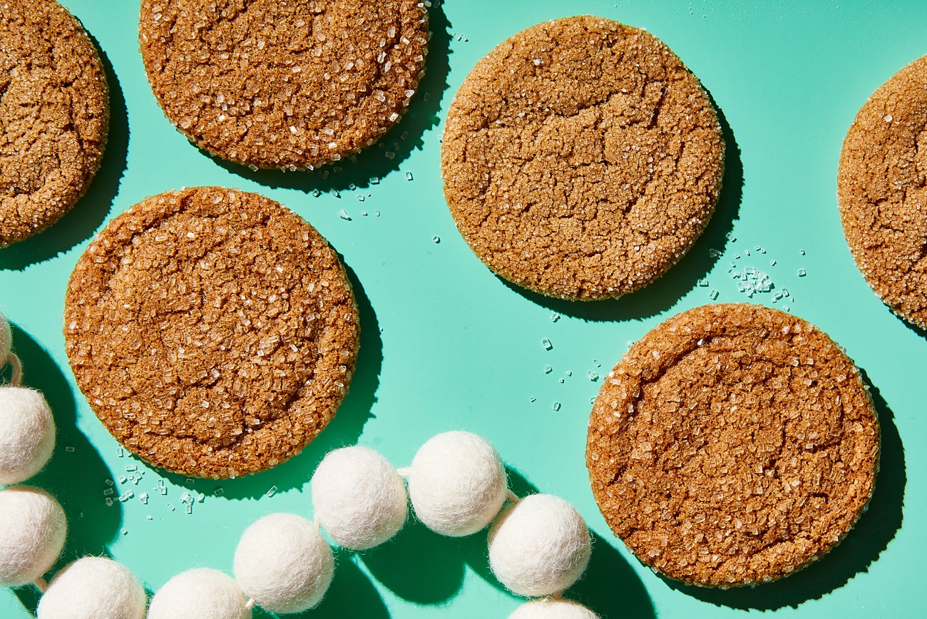 Spiced Rye Ginger Cookies