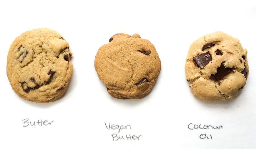 Fat Substitutes in Gluten-Free Baking: Chocolate Chip Cookie Test via @kingarthurflour