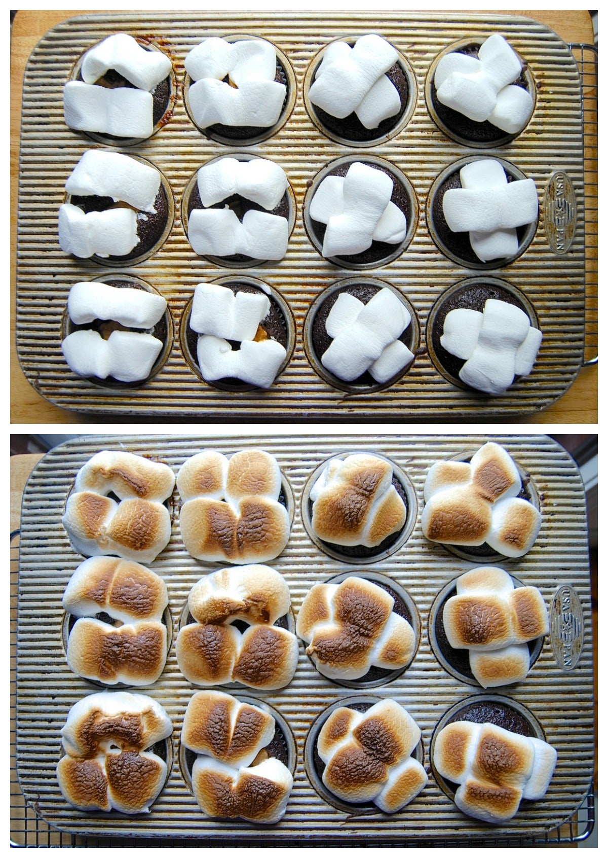 S'more Cupcakes via @kingarthurflour