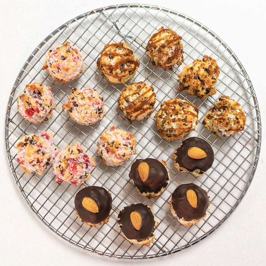 Coconut Macaroons 3 ways via @kingarthurflour