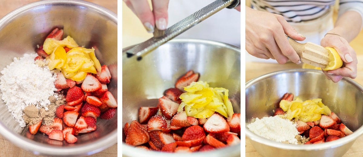 Lemon-Ginger Strawberry Pie via @kingarthurflour