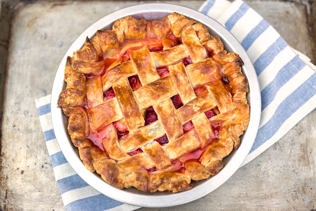 Lemon-Ginger Strawberry Pie via @kingarthurflour