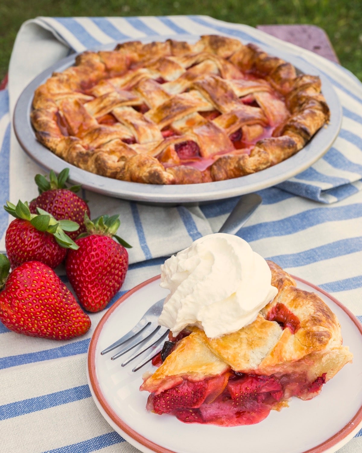 Lemon-Ginger Strawberry Pie via @kingarthurflour