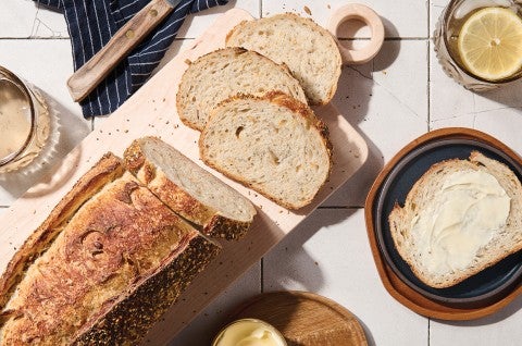 No-Knead Sourdough Bread