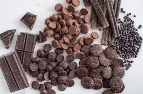 Types of chocolate next to each other