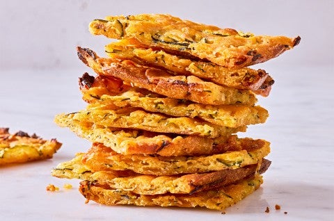 Scarpaccia (Italian Zucchini Tart) stacked high - select to zoom