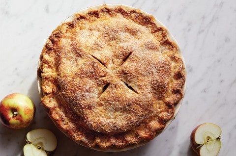 An apple pie seen from above. - select to zoom