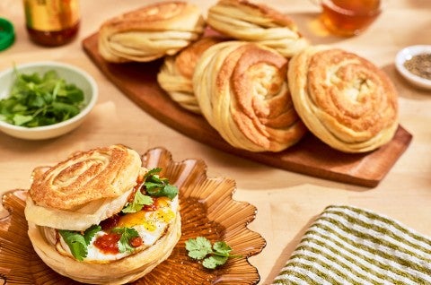 Thousand Layer Mo made a sandwich with classic fillings. - select to zoom