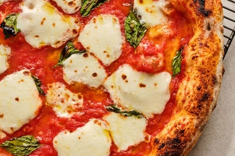 Detail of Margherita Pizza - select to zoom