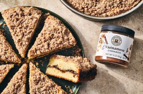 Cinnamon Streusel Coffee Cake and King Arthur Baking Vietnamese Cinnamon - select to zoom