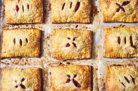 Strawberry Hand Pies on a sheet tray - select to zoom