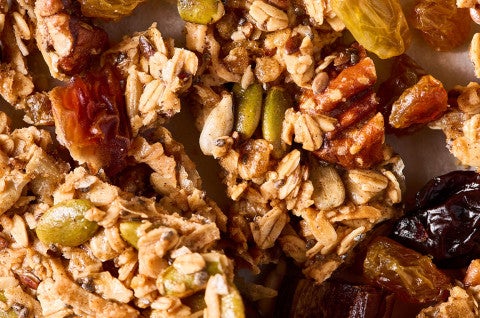 Detailed shot of Sourdough Granola - select to zoom