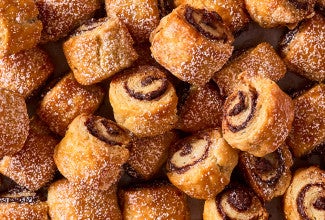 A pile of Chocolate Croissant Cookies