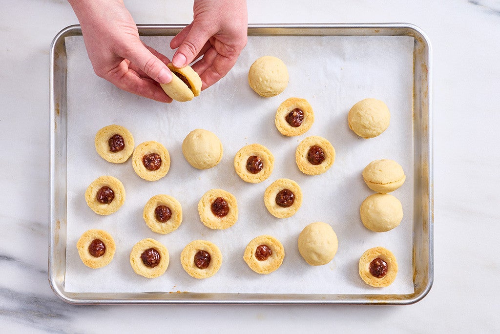 Combing halves together for sugar plum cookies