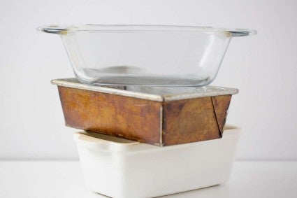 Glass, metal, and ceramic bread pans