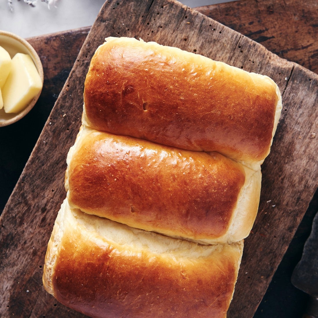 Pillowy white bread