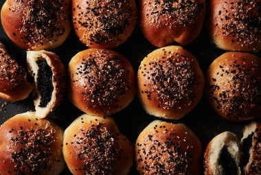 Black Sesame and Coconut Buns