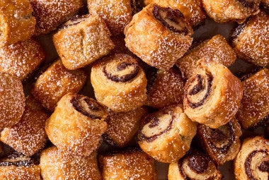 A pile of Chocolate Croissant Cookies