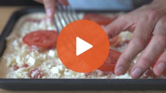 Play Button for BLT Pizza Video
